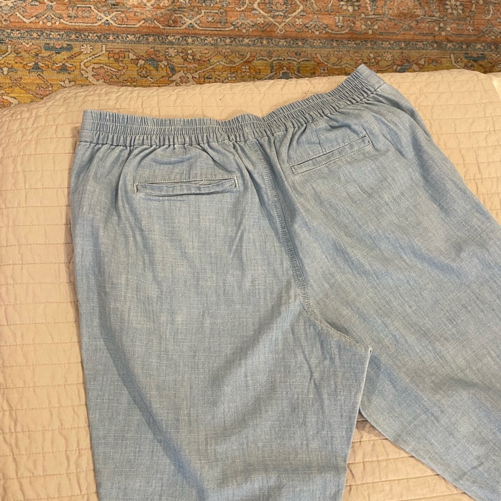 J.Crew Chambray Tie-Waist Denim Crop Pants - Picture 5 of 8